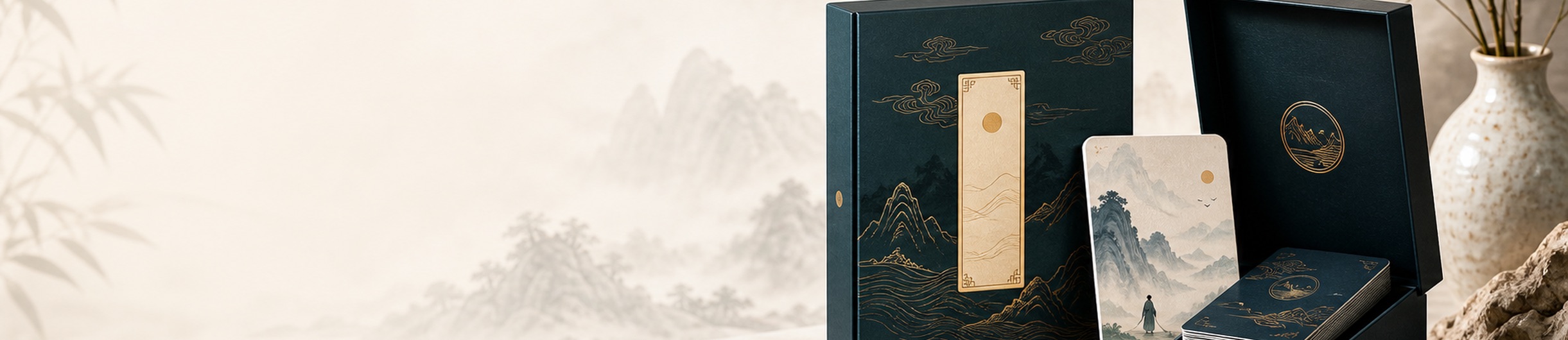 观心阁山海湖言卡牌礼盒主视觉